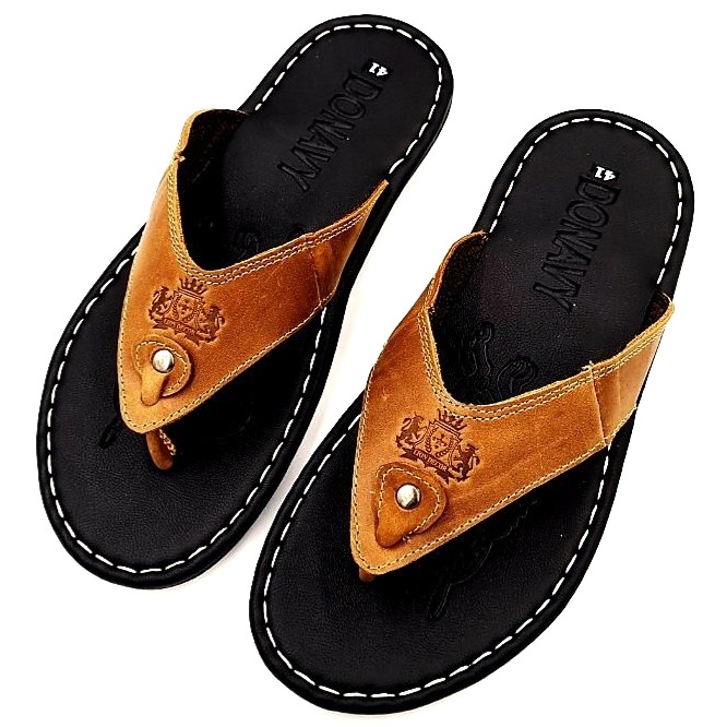 Dép kẹp nam da bò 100%, may full quai Handmade rất chắc chắn, donavykepvuongmien