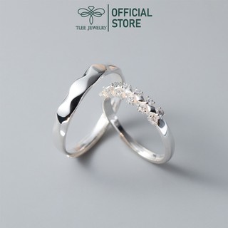  Nhẫn đôi bạc nam nữ TLEE nhẫn cặp nhành hoa kết bạc S925 sang trong TLEE JEWELRY 