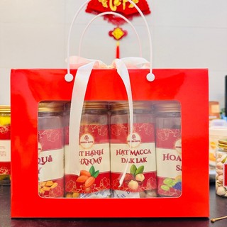 Set hộp quà 8/3 hạt dinh dưỡng - Set 3 hộp macca, dẻ cười, hạt điều, hạnh nhân