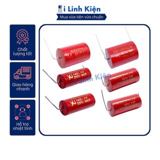 Tụ audio, audiophiler màu đỏ 250v 1uf - 5.6uf chất lượng tốt