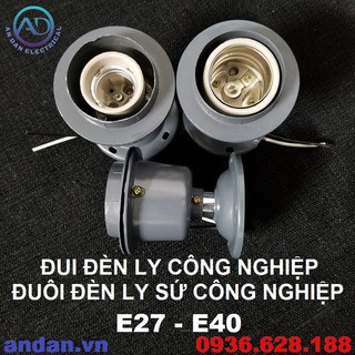 Đui đèn ly sứ e27 e40 công nghiệp, đui đèn công nghiệp e27, e40 , đầu chuyển đổi đui xoáy e27 sang e40