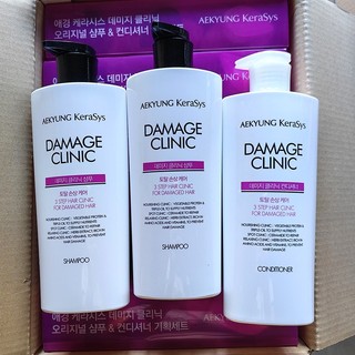 Dầu Gội/ Xả Ốc Sên Giúp Tóc Thơm và Mềm Mượt Kerasys Damage Clinic 600ml - Cải thiện tóc hiệu quả