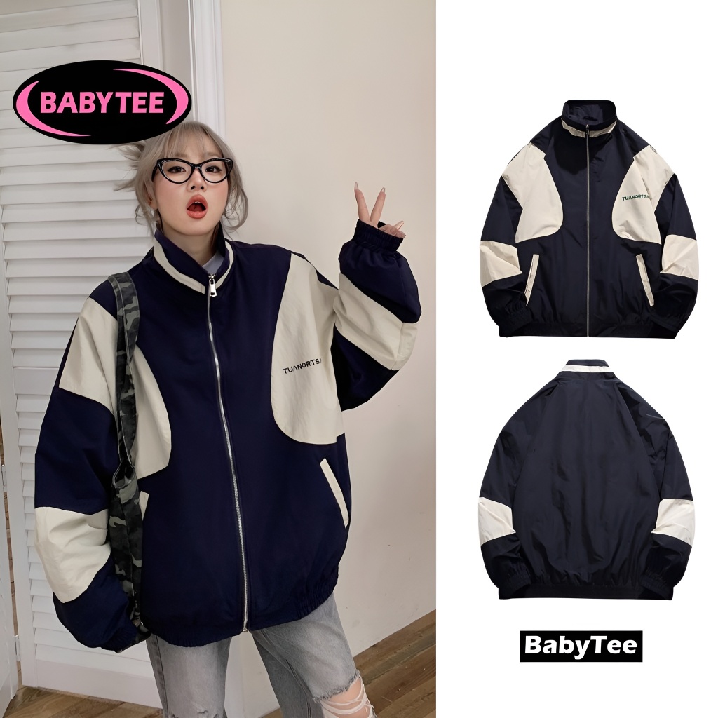 Áo khoác dù TUAN ORTSA nam nữ unisex cao cấp hot, Áo bomber dù phối 2 lớp form mặc đẹp BABYTEE