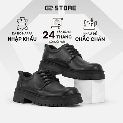 Giày tây nam G2 Chunky derby tăng chiều cao 5,5cm giày da công sở trẻ trung từ da bò cao cấp khâu đế
