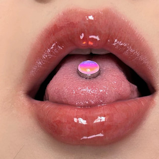 Khuyên lưỡi đá màu hologram