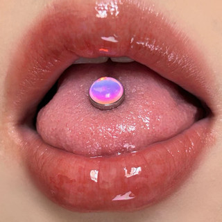 Khuyên lưỡi đá màu hologram