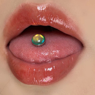 Khuyên lưỡi đá màu hologram