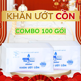 Combo 100 Khăn ướt có cồn 1 tờ cao cấp Max Cool - Kháng khuẩn 99% - Tiện lợi mang theo