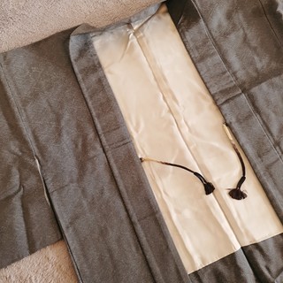 Trang phục truyền thống Nhật Bản - Haori Nhật bản lót lụa mẫu xám hoa văn