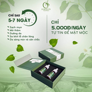 [MẪU MỚI 2024] SERUM MỤN DIẾP CÁ IGREEN – THIÊN NHIÊN - GIẢM MỤN, GIẢM THÂM, CĂNG BÓNG, SÁNG MỊN, SE KHÍT LỖ CHÂN LÔNG