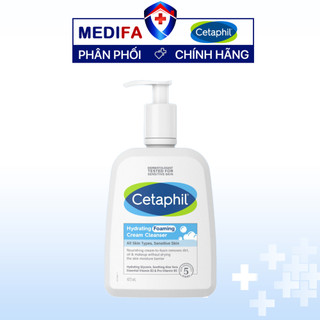  Sữa rửa mặt tạo bọt Cetaphil Hydrating Foaming Cream Cleanser 473 mL dịu lành cho da nhạy cảm 