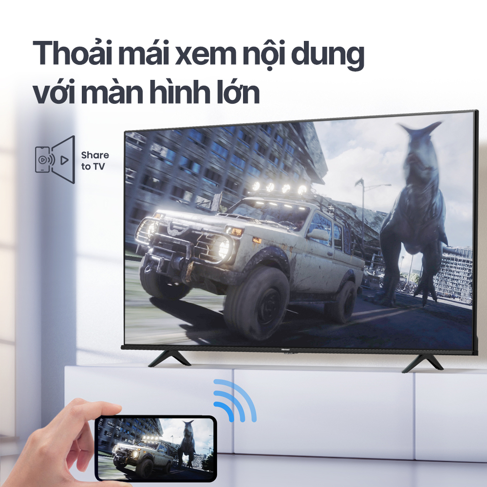 Hisense Google Tivi UHD 43 inch 4K HDR A6500K Smart TV Dolby Audio Điều khiển giọng nói từ xa - Bảo hành 2 năm