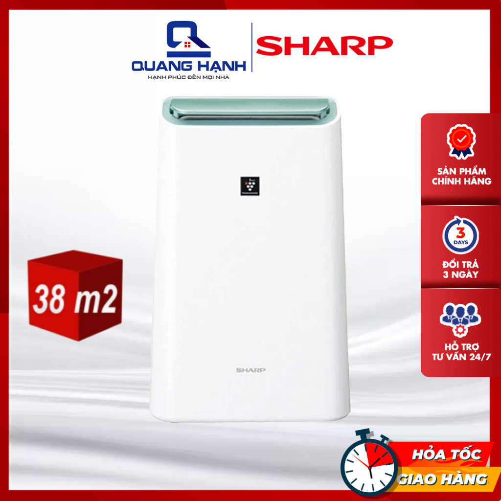 Máy lọc không khí và hút ẩm Sharp DW-E16FA-W 16 lít/ngày [Hàng chính hãng]