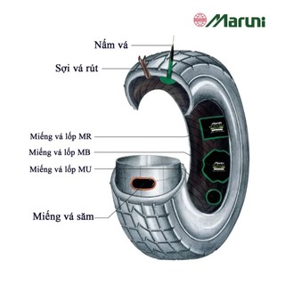 Miếng vá lốp không săm Nhật Bản Maruni MU-00 (43mm)