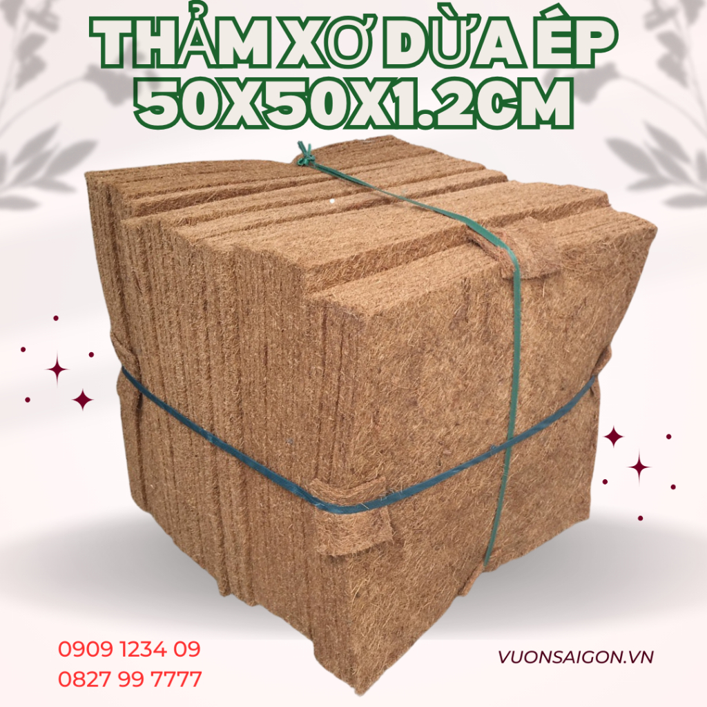 Thảm xơ dừa (50cmx50cm) dùng ghép lan đẹp giàu mùn (Vườn Sài Gòn - Vuo