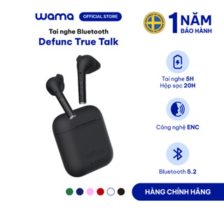 Tai nghe Bluetooth TWS không dây Defunc True Talk thời gian nghe 25H, công nghệ ENC, chuẩn IPX4, Bảo hành 1 năm