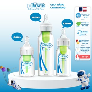 Bình sữa Dr.Brown's cổ hẹp 60ml,120ml, 250ml options Plus