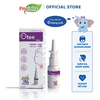 Xịt Họng Cho Bé Otee Baby Chứa Ectoin, Nano Bạc Giúp Dịu Họng, Giảm Ngứa Rát Đau Họng, Khản Tiếng Lọ 20ml