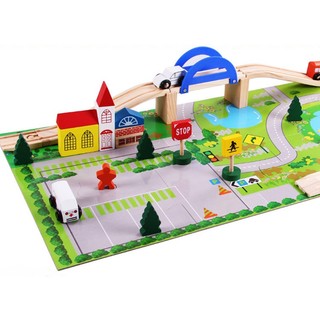  Bộ đồ chơi xếp hình ngôi nhà, đường phố 62 chi tiết