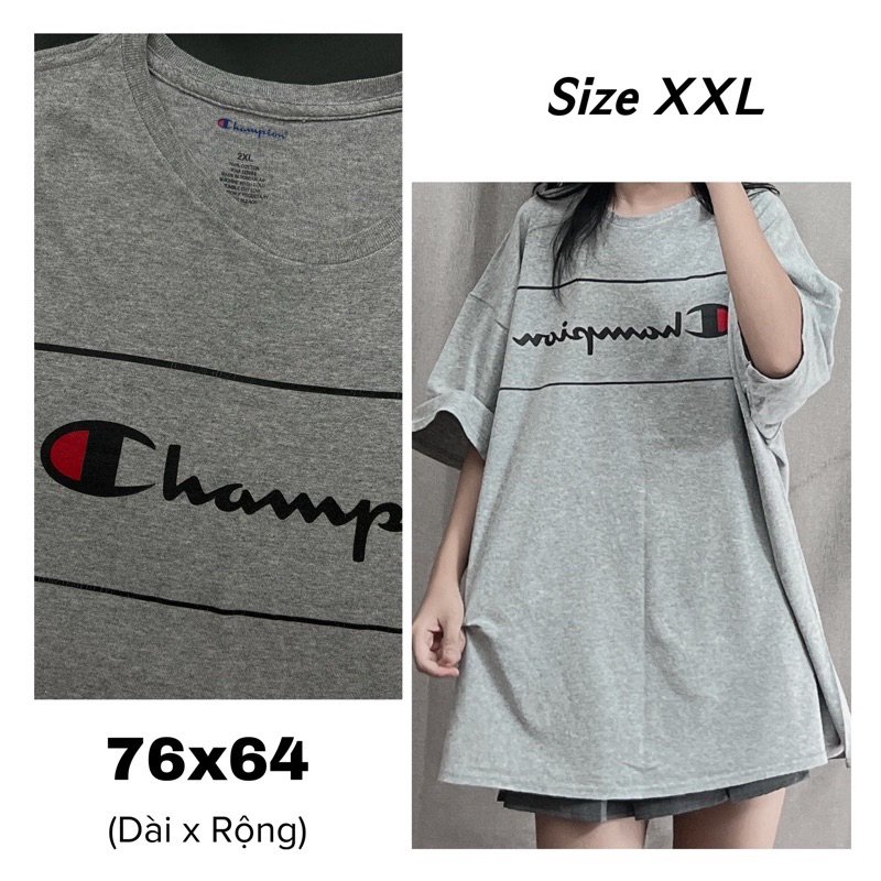 Áo Thun Mỹ 2hand Siêu Phẩm Chính Hãng CHAMPION Big Logo Size 2XL