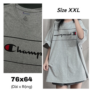 Áo thun mỹ 2hand siêu phẩm chính hãng champion big logo size 2xl
