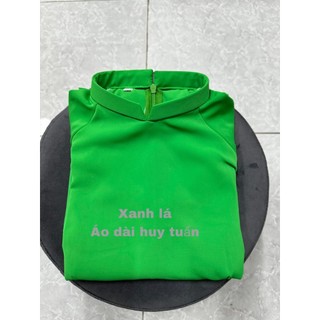 áo dài lụa mỹ cổ 2p xanh lá