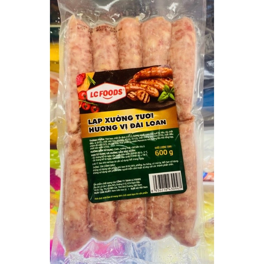 Lạp xưởng tươi hương vị Đài Loan La Cusina 700gr | lạp xưởng tươi nướng đá [HN giao hàng hỏa tốc] - Ảnh 3