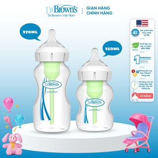 Bình sữa Dr.Brown’ cổ rộng 150ml và 270ml nhựa pp options plus