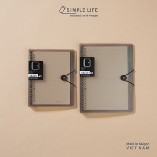 Sổ Còng Binder Aibasic A5 20 chấu, B5 26 chấu, A4 30 chấu, Kèm Ruột Giấy Refill, Làm Sổ Tay Planner Futurebook