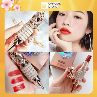 Son 3 màu nữ vương siêu lì dưỡng ẩm mịn môi bền màu lâu trôi son 3 trong 1 Zentop