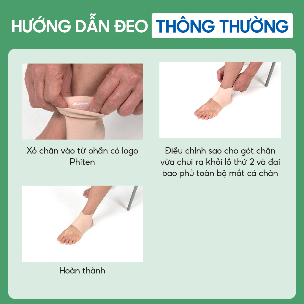 [MỚI] Đai cổ chân loại mềm Phiten metax ankle supporter soft type AP240004