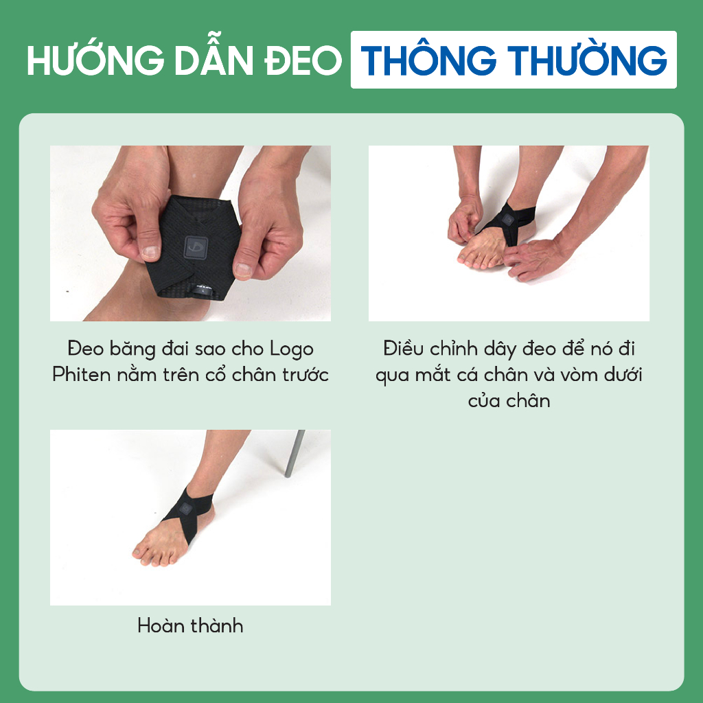 Đai cổ chân loại mềm Phiten supporter ankle soft type AP167003/AP167004/AP167005