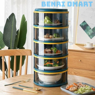 lồng bàn đậy thức ăn 5 tầng cao cấp, lồng bàn nhựa bảo quản thức ăn GG51