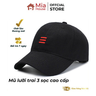 Mũ lưỡi trai 3 sọc cao cấp kèm video thật sản phẩm