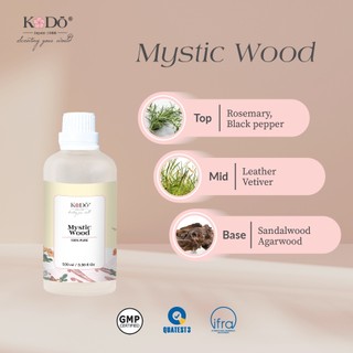 Tinh Dầu Nước Hoa KODO Mystic Wood Hương Gỗ - Làm Thơm Phòng, Không Gian, Quần Áo - Signature Collection - 10/50/100ml