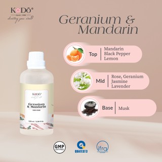 Tinh Dầu Nước Hoa KODO Geranium & Mandari - Làm Thơm Phòng, Không Gian, Quần Áo - Signature Collection - 10/50/100ml