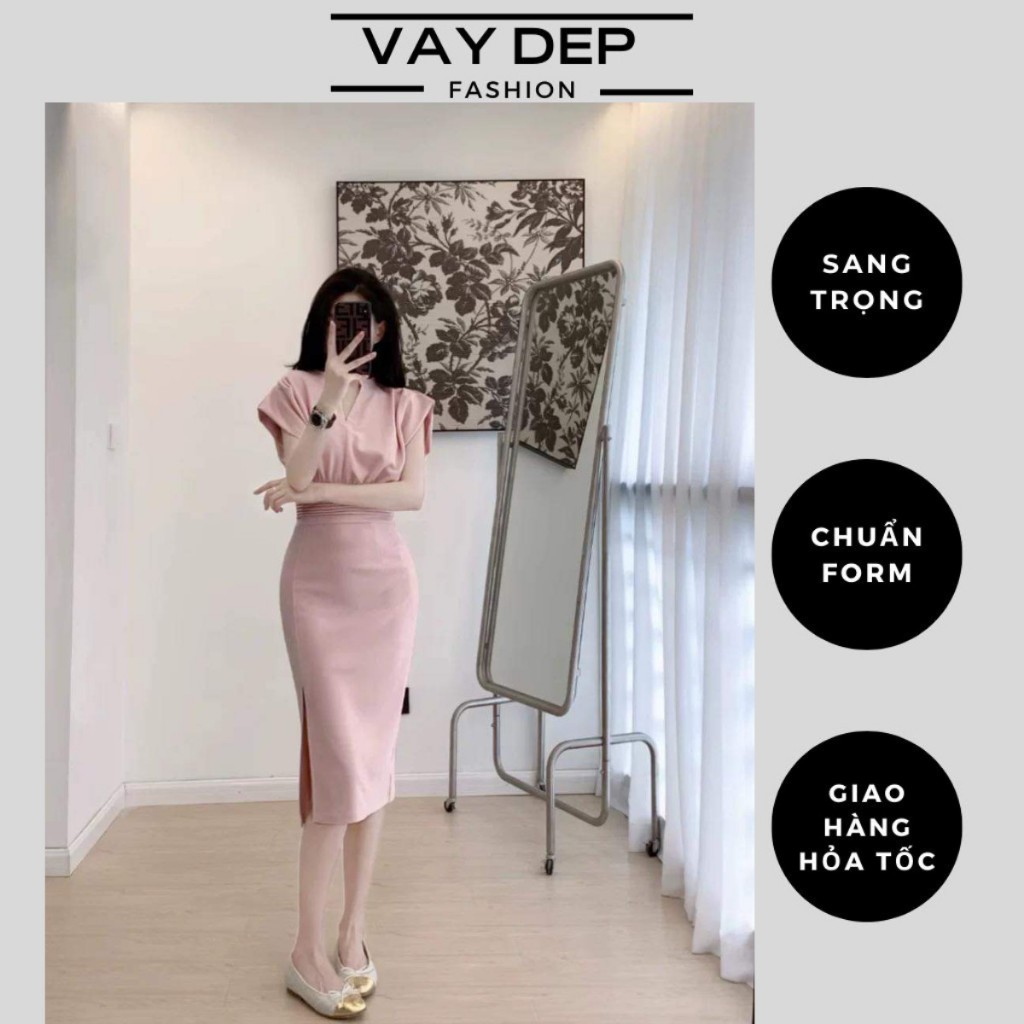 Đầm ôm sát thiết kế thắt eo sang chảnh