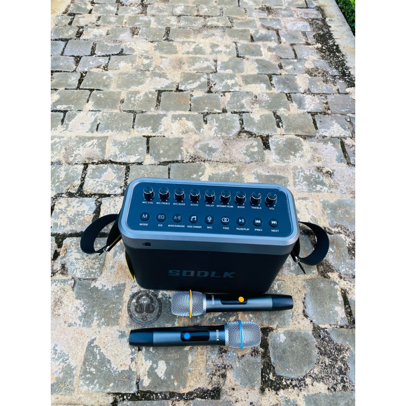 Loa SODLK S1314 công suất 200w - loa công nghệ karaoke - 2 micro - pin 24000mah | loa siêu trầm