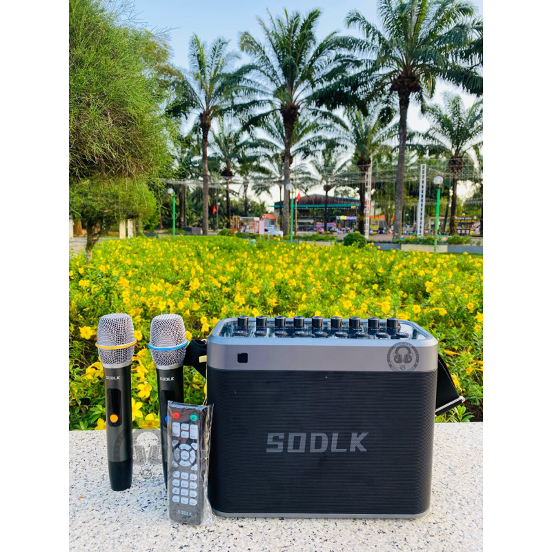 Loa SODLK S1314 công suất 200w - loa công nghệ karaoke - 2 micro - pin 24000mah | loa siêu trầm