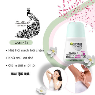 Lăn khử mùi diệt khuẩn Garnier Mineral Invisible 48h, không ố vàng áo [ Cam kết chuẩn Nga]
