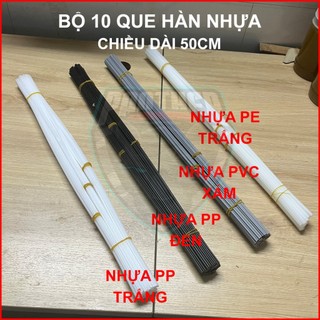 Bộ 10 Que Hàn Nhựa PP PE PVC Dài 50cm Chuyên Dụng Hàn Cản Nhựa Ô Tô Xe Máy Và Các Thiết Bị Nhựa Gia Dụng Đời Sống