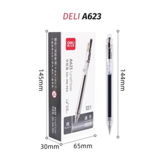 Hộp 20 ruột bút mực gel deli a623 ngòi 0.5 giá sỉ tặng kèm bút