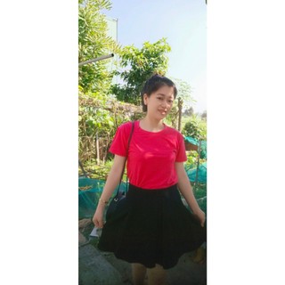 Áo Thun Trơn Màu Hồng Sen