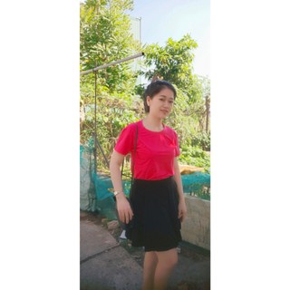 Áo Thun Trơn Màu Hồng Sen