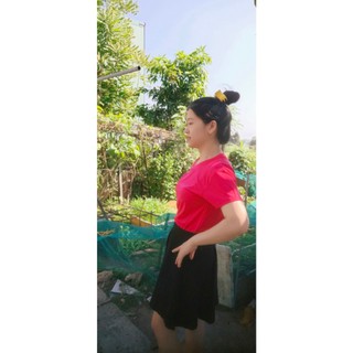 Áo Thun Trơn Màu Hồng Sen
