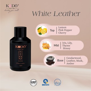 Tinh Dầu Nước Hoa Kodo White Leather Hương Da Thuộc Làm Thơm Phòng, Không Gian - Black Collection - 15/100ml