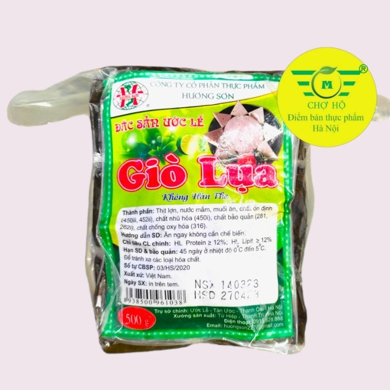 Chả lụa Hà Nội - Giò lụa Hà Nội - 500g - Đặc sản Uớc Lễ