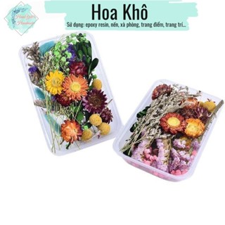 Hộp Hoa Khô trang trí thiệp, tranh, nến, xà phòng , epoxy resin