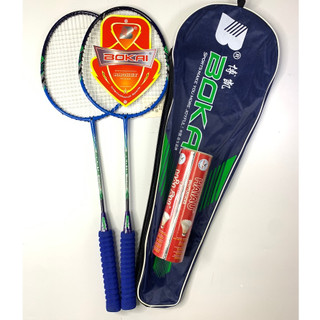 Combo bộ 2 cây Vợt Cầu Lông Bokai 136 chính hãng tặng ngay hộp Cầu Hải Âu 6 quả