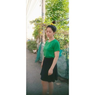 ÁO THUN TRƠN MÀU XANH KÉT(xanh lá )NAM,NỮ GIÁ RẺ